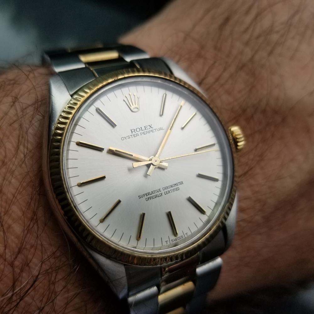 Men's Rolex Oyster Perpetual Ref.1005 18k Gold & SS Automatic, c.1980s LV718 9