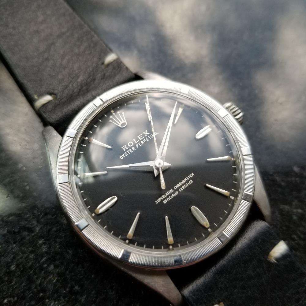 Mens Rolex Oyster Perpetual Ref.1007 Automatic, c.1960s Vintage LV921BLK In Excellent Condition In Beverly Hills, CA