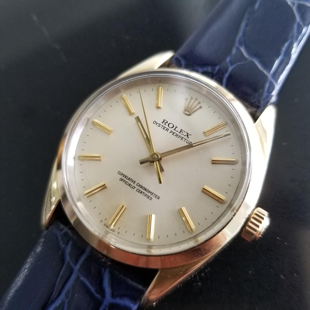 Men’s Rolex Oyster Perpetual Ref 1024 Gold-Capped Automatic, circa 1980s RA145 In Excellent Condition In Beverly Hills, CA