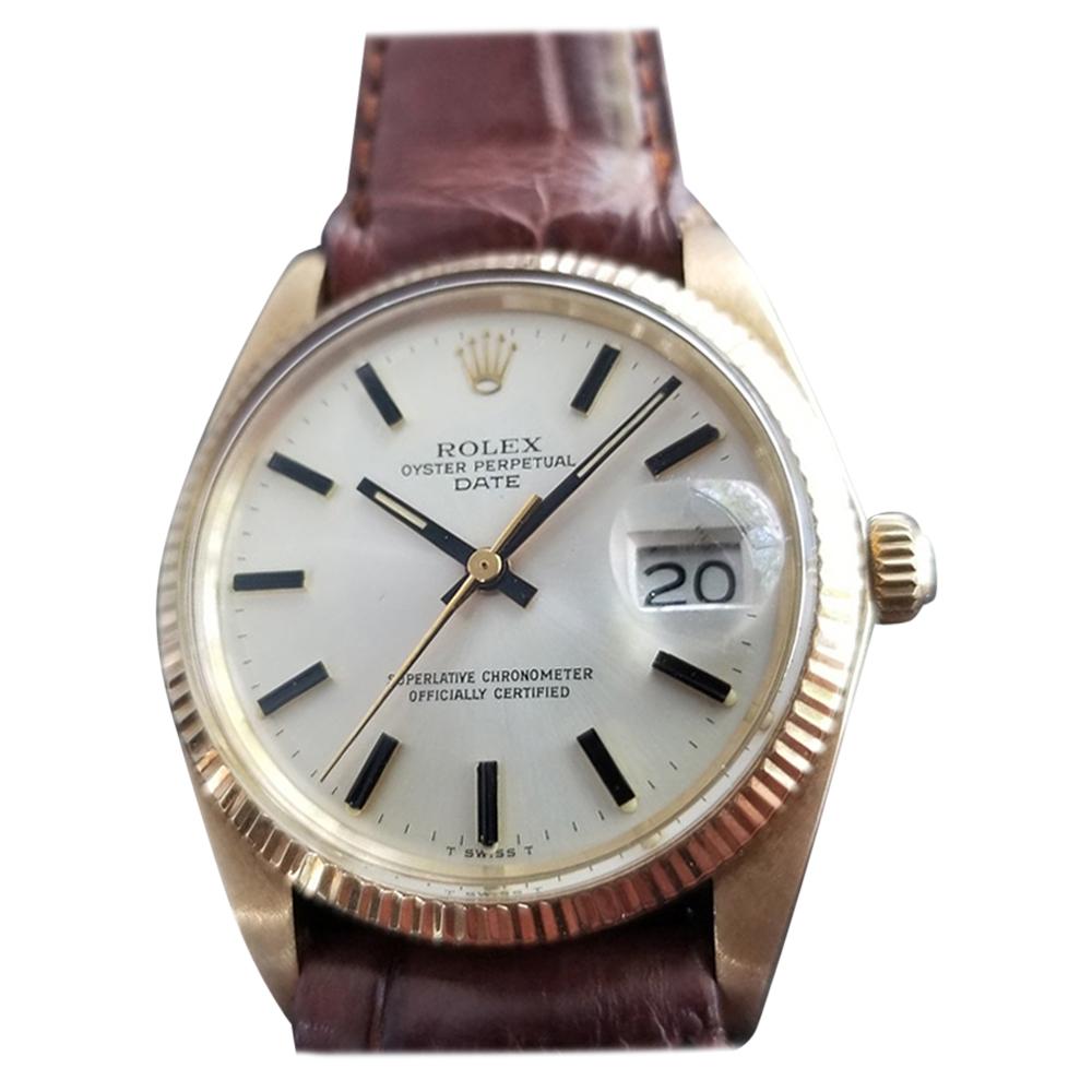 Mens Rolex Oyster perpetual Ref.1503 14k Gold Automatic, c.1970s LV688BRN