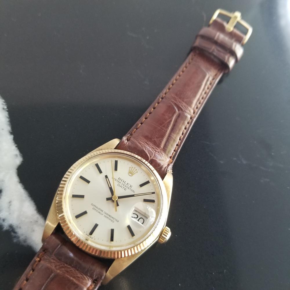 Men's Rolex Oyster perpetual Ref.1503 14k Gold Automatic, circa 1970s RA149RED In Excellent Condition In Beverly Hills, CA