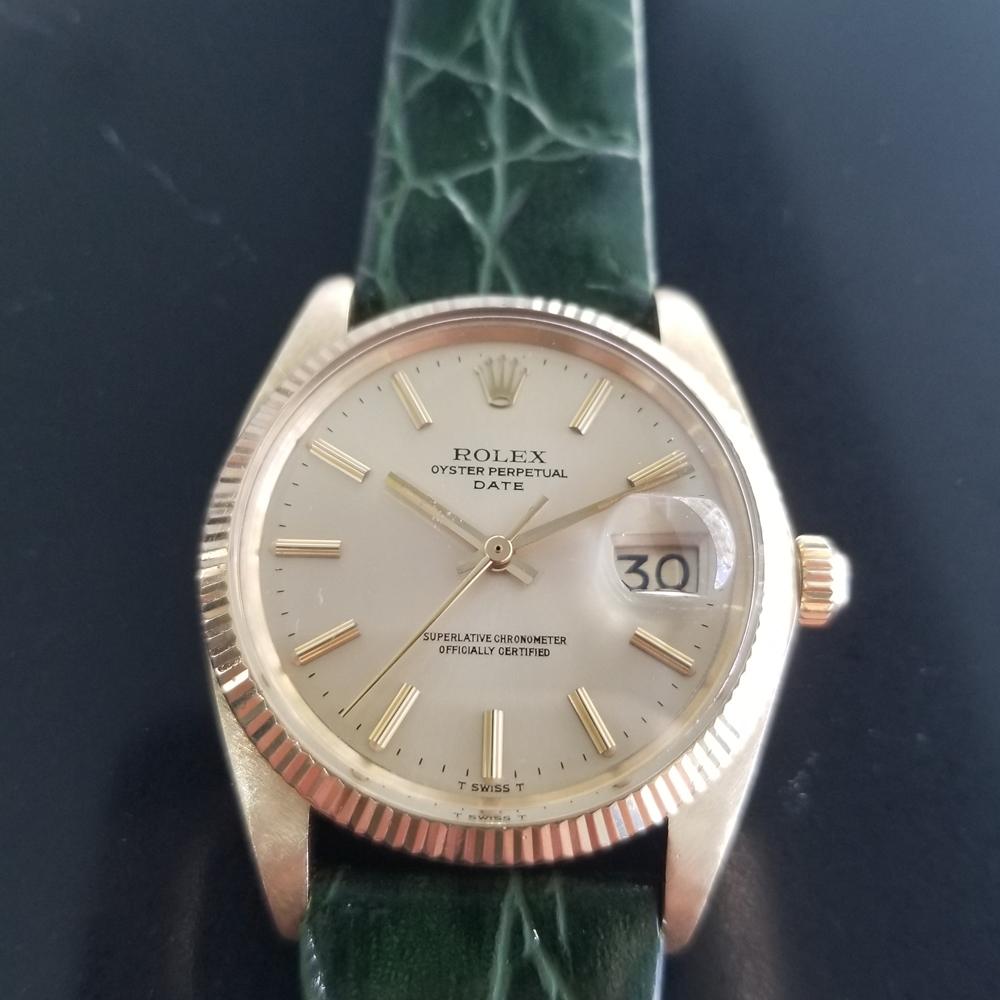 Men’s Rolex Oyster perpetual Ref.1503 14 Karat Gold Automatic, circa 1970s RA149 In Excellent Condition In Beverly Hills, CA