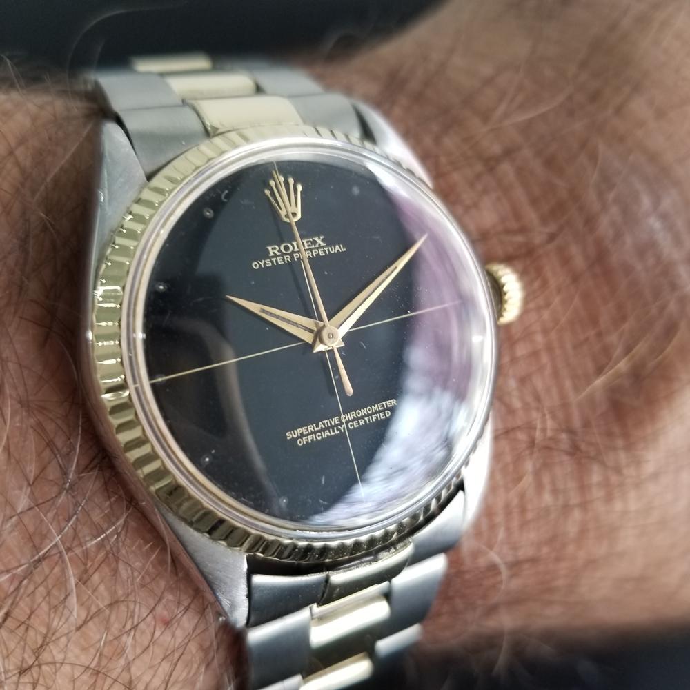 Men's Rolex Oyster Perpetual Ref.5500 14k Gold & SS Automatic, c.1960s RA103 9