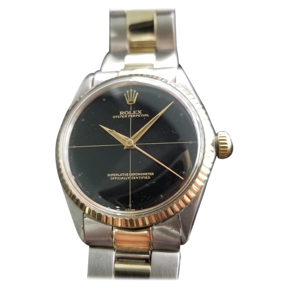 Men's Rolex Oyster Perpetual Ref.5500 14k Gold & SS Automatic, c.1960s RA103