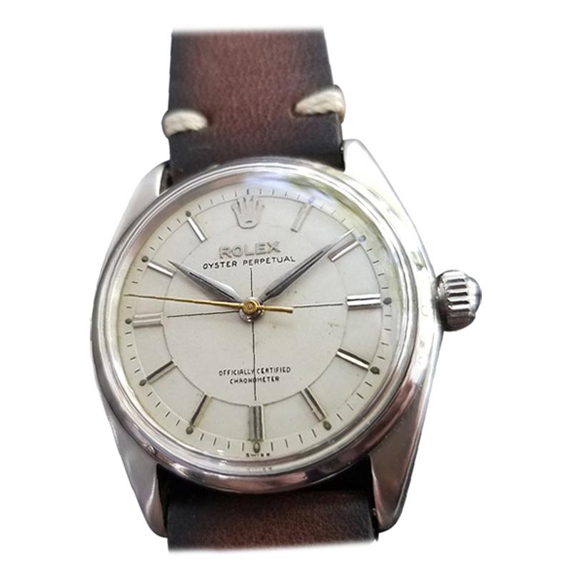 Men's Rolex Oyster Perpetual Ref.6564 Automatic, c.1950s Swiss Vintage  RA139 For Sale at 1stDibs