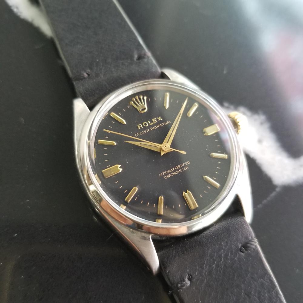Men's Rolex Oyster Perpetual Ref.6564 Automatic, c.1950s Swiss Vintage RA140 In Excellent Condition In Beverly Hills, CA
