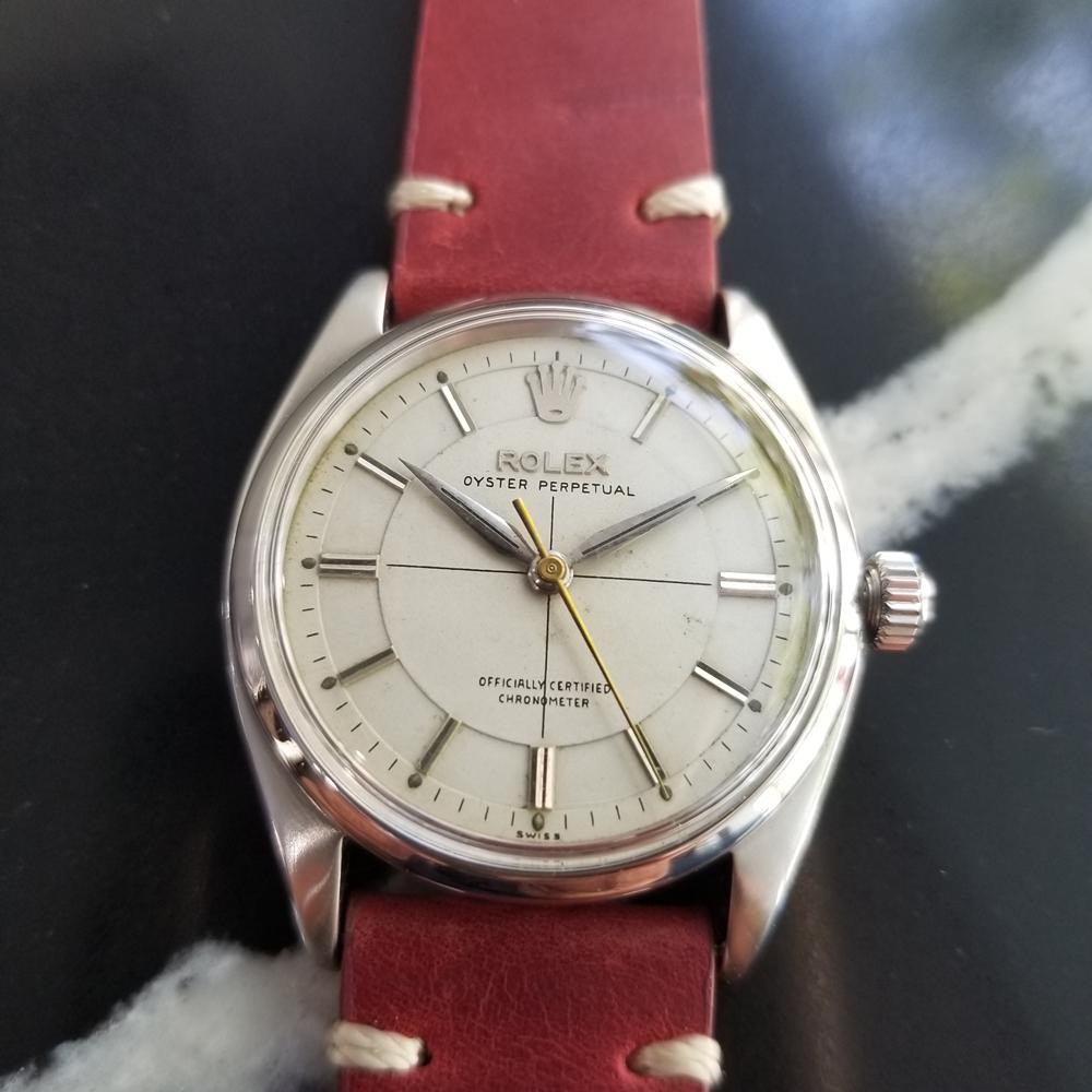 Men's Rolex Oyster Perpetual Ref.6564 Automatic, c.1950s Vintage RA139RED In Excellent Condition In Beverly Hills, CA