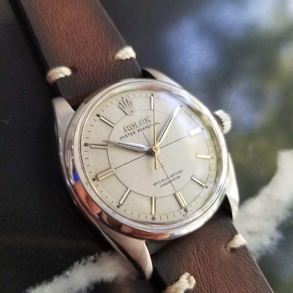 Men's Rolex Oyster Perpetual Ref.6564 Automatic, c.1950s Swiss Vintage RA139 In Excellent Condition In Beverly Hills, CA