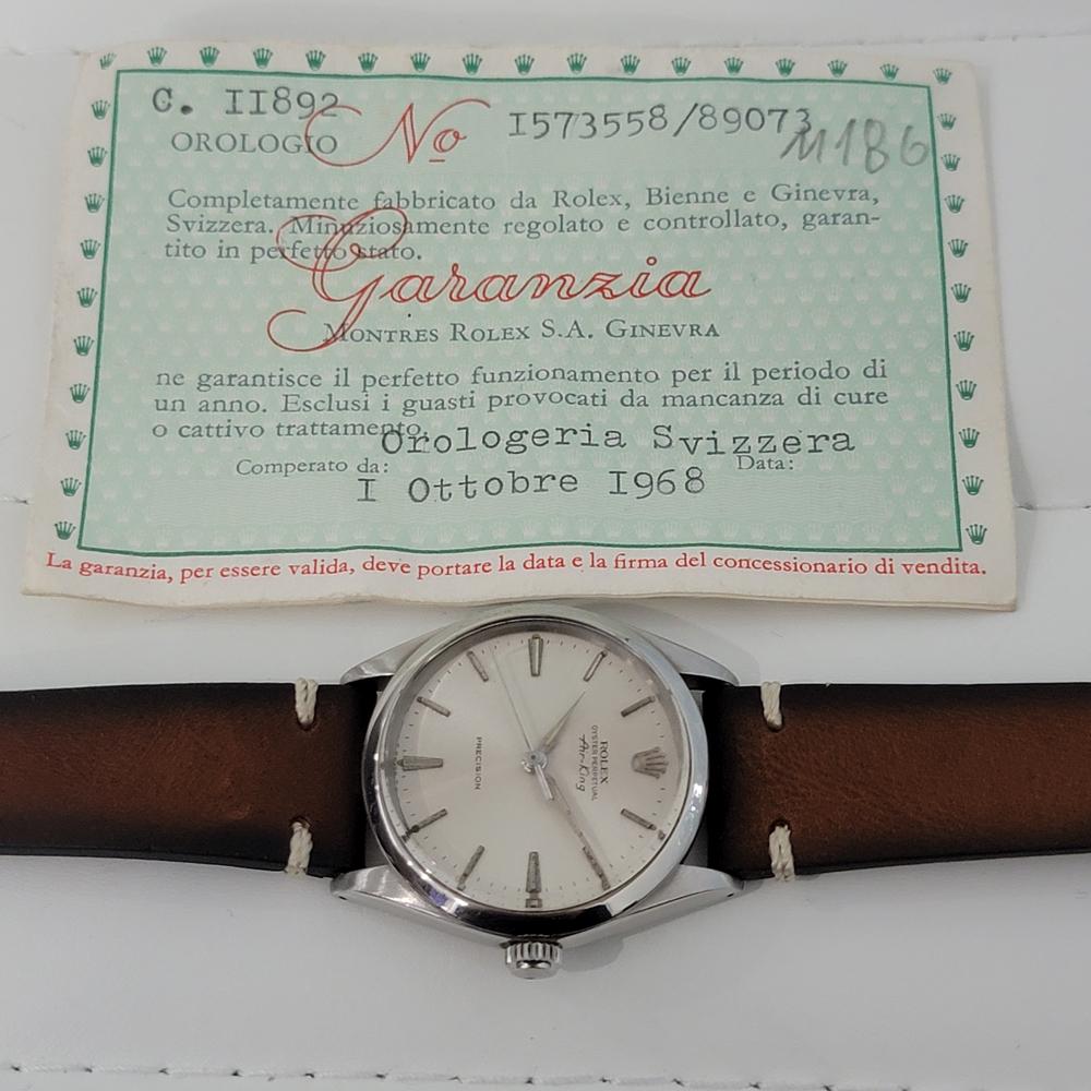 Mens Rolex Oyster Precision 1002 Air King Automatic 1960s w Paper RA249B 6