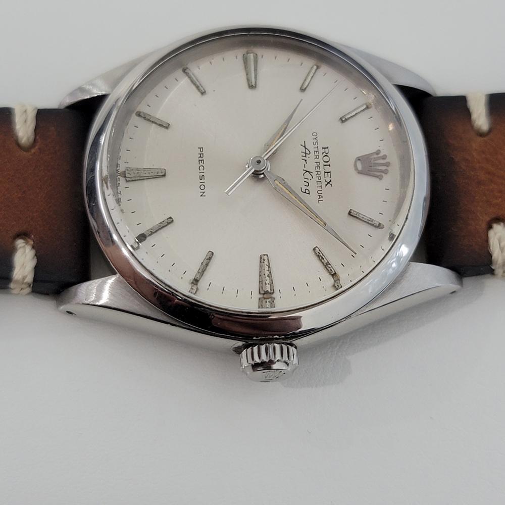 Mens Rolex Oyster Precision 1002 Air King Automatic 1960s w Paper RA249B In Excellent Condition In Beverly Hills, CA