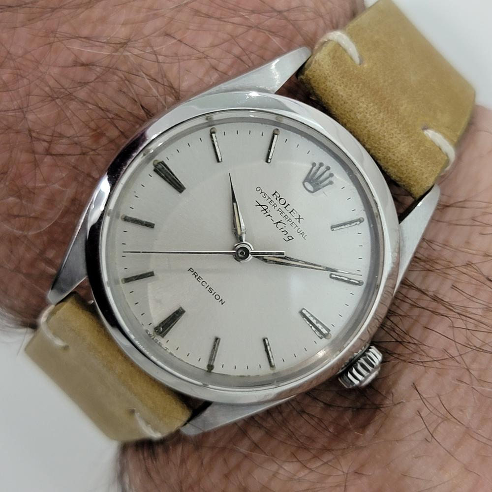 Mens Rolex Oyster Precision 1002 Air King Automatic w Paper 1960s RA249T For Sale 6