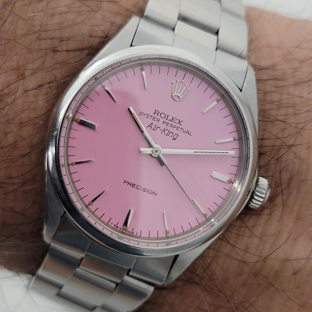 Mens Rolex Oyster Precision 1002 Air King Pink Dial Automatic 1970s RA172 6