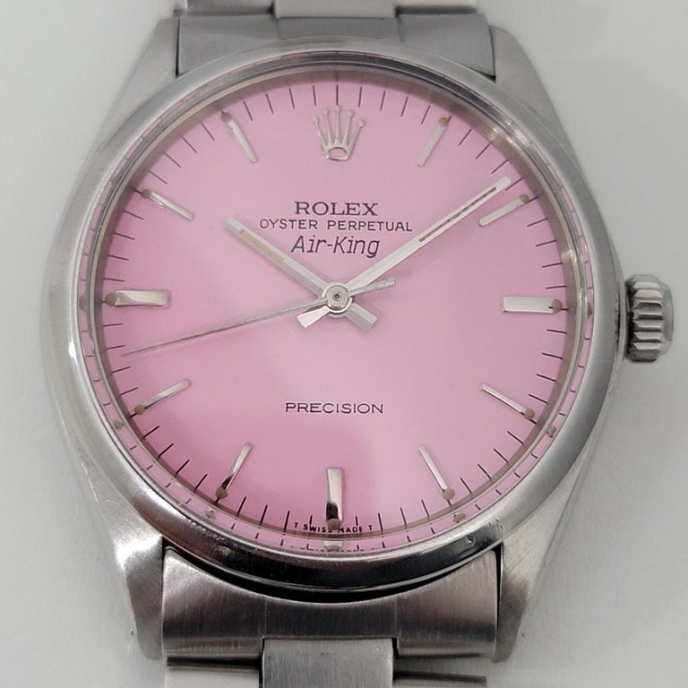 Iconic classic in stunning pink, Men's Rolex Oyster Precision ref.1002 