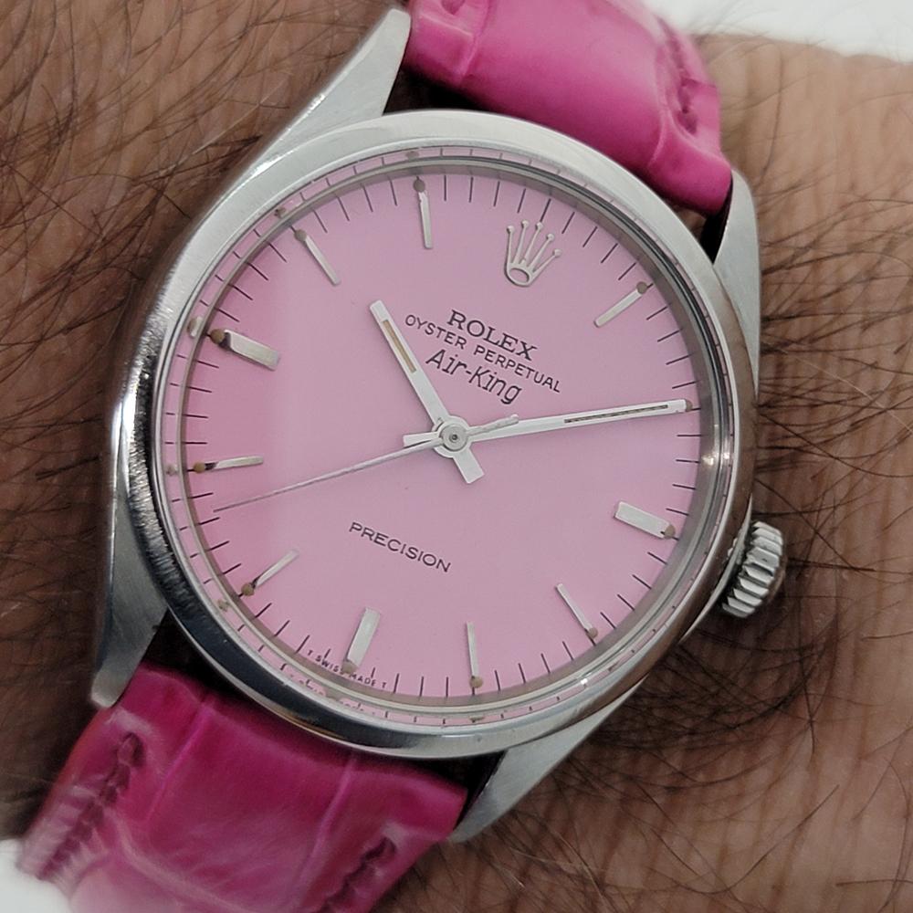 Mens Rolex Oyster Precision 1002 Air King Pink Dial Automatic, 1970s RA172P 6