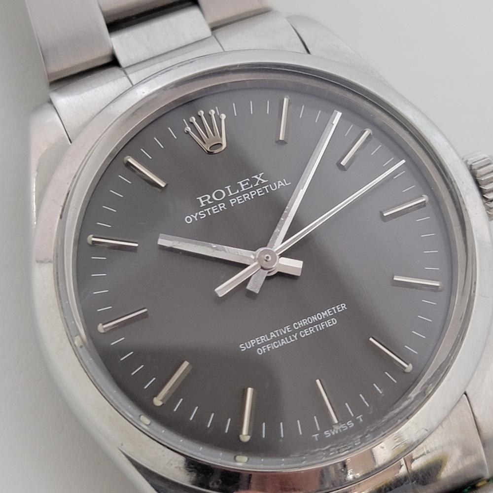 Mens Rolex Oyster Precision Ref 1002 Automatic 1980s w Rolex Tag RJC104 In Excellent Condition In Beverly Hills, CA