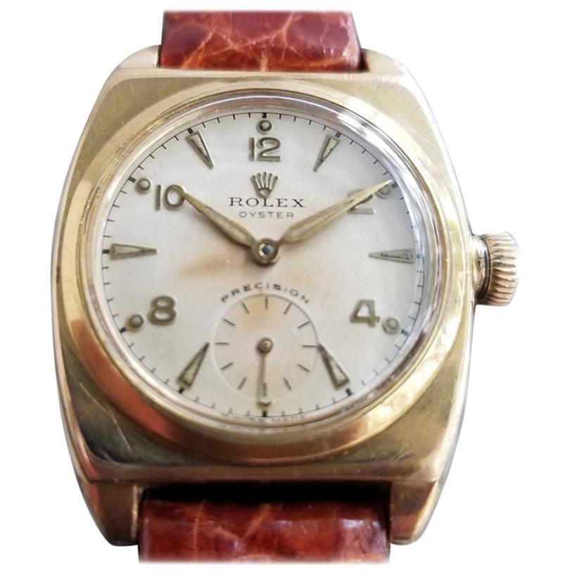 Mens Rolex Oyster Precision 3116 Gold-Capped Hand-Wind, c.1940s with Box MA193