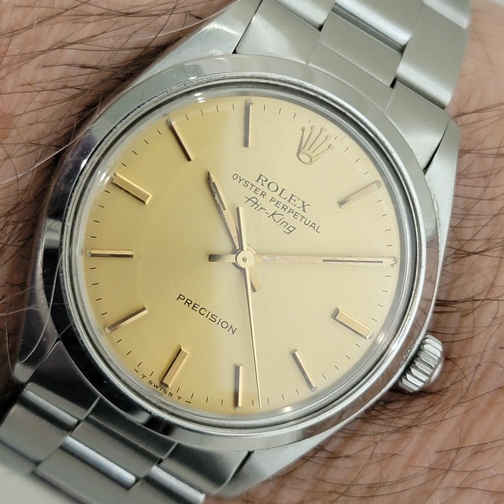 Mens Rolex Oyster Precision 5500 Air King 34m Automatic 1970s All Original RA493 For Sale 9
