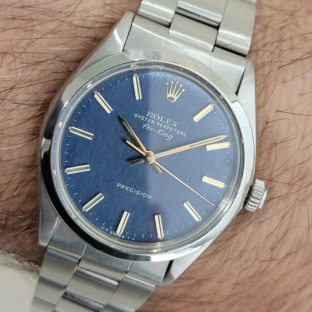 Mens Rolex Oyster Precision 5500 Air King 34m Automatic 1970s All Original RA505 For Sale 10