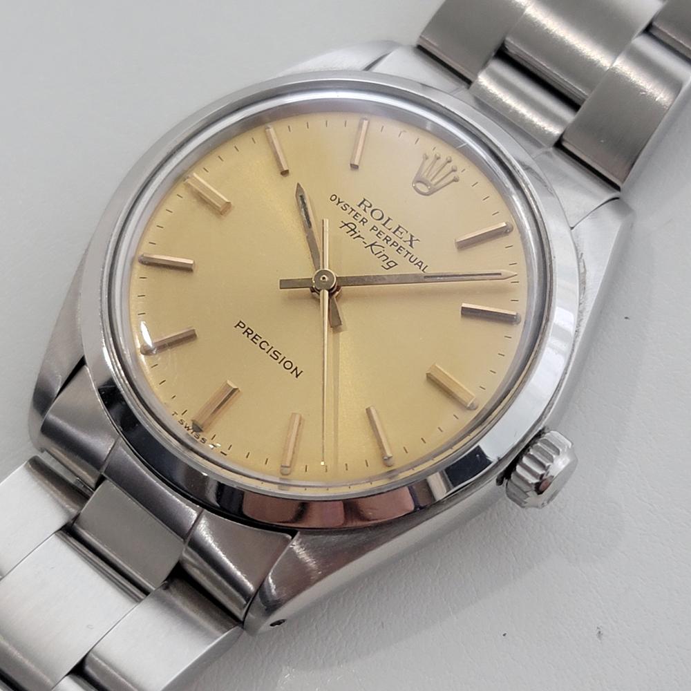 Men's Mens Rolex Oyster Precision 5500 Air King 34m Automatic 1970s All Original RA493 For Sale