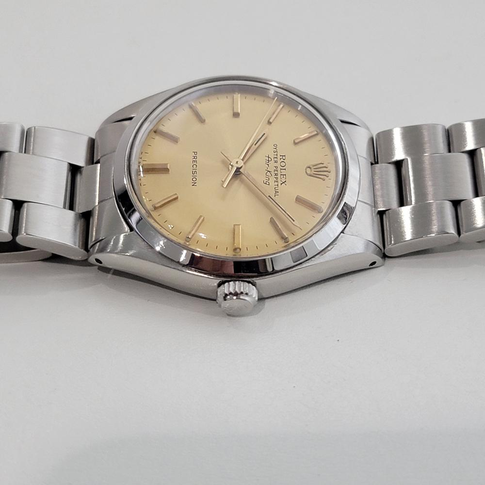 Mens Rolex Oyster Precision 5500 Air King 34m Automatic 1970s All Original RA493 For Sale 1