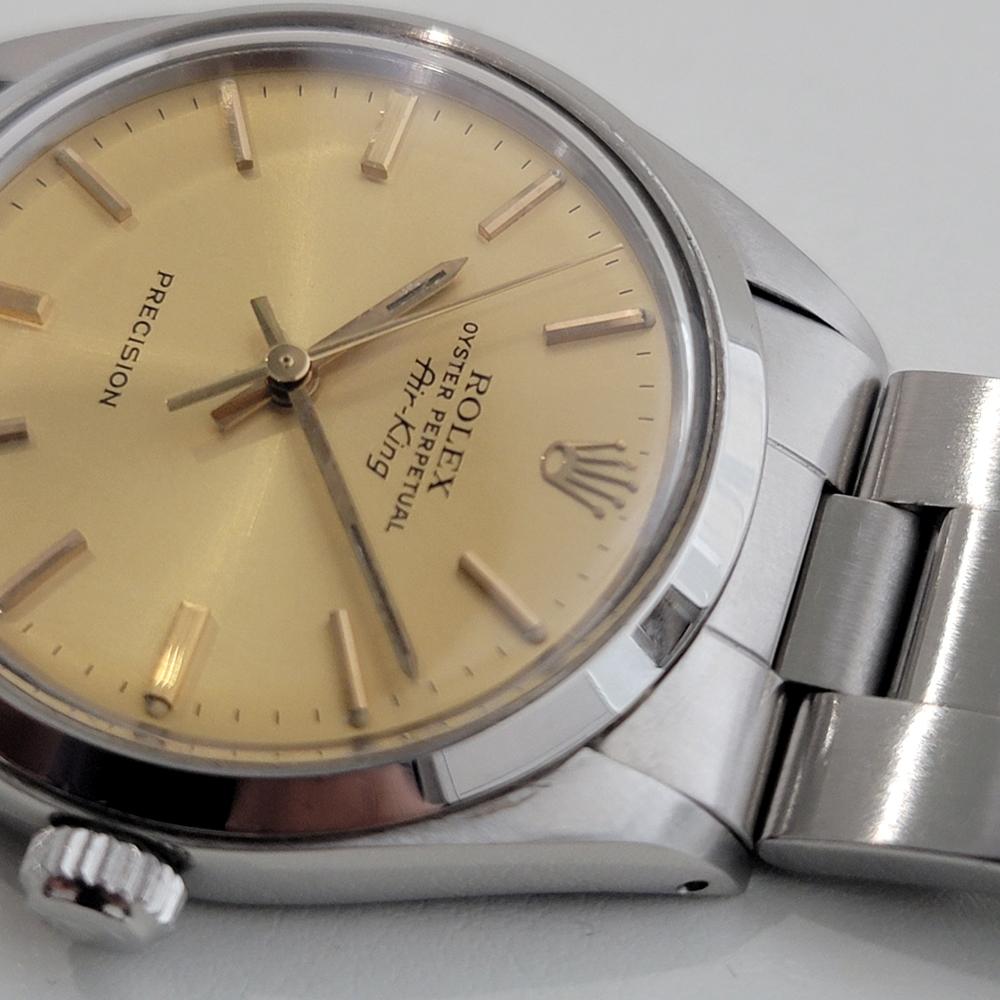 Mens Rolex Oyster Precision 5500 Air King 34m Automatic 1970s All Original RA493 For Sale 2