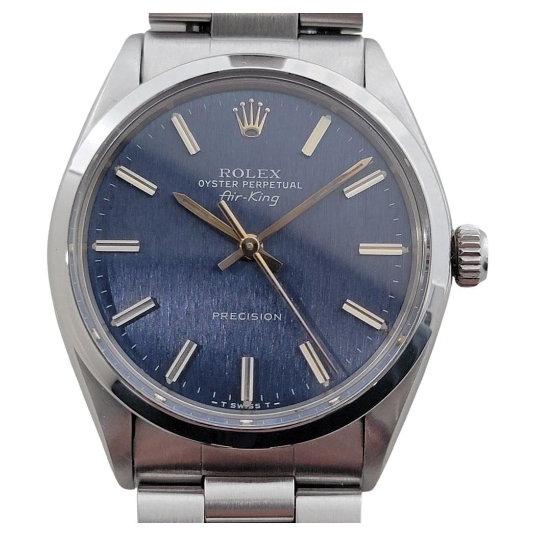 Mens Rolex Oyster Precision 5500 Air King 34m Automático 1970s Todo Original RA505