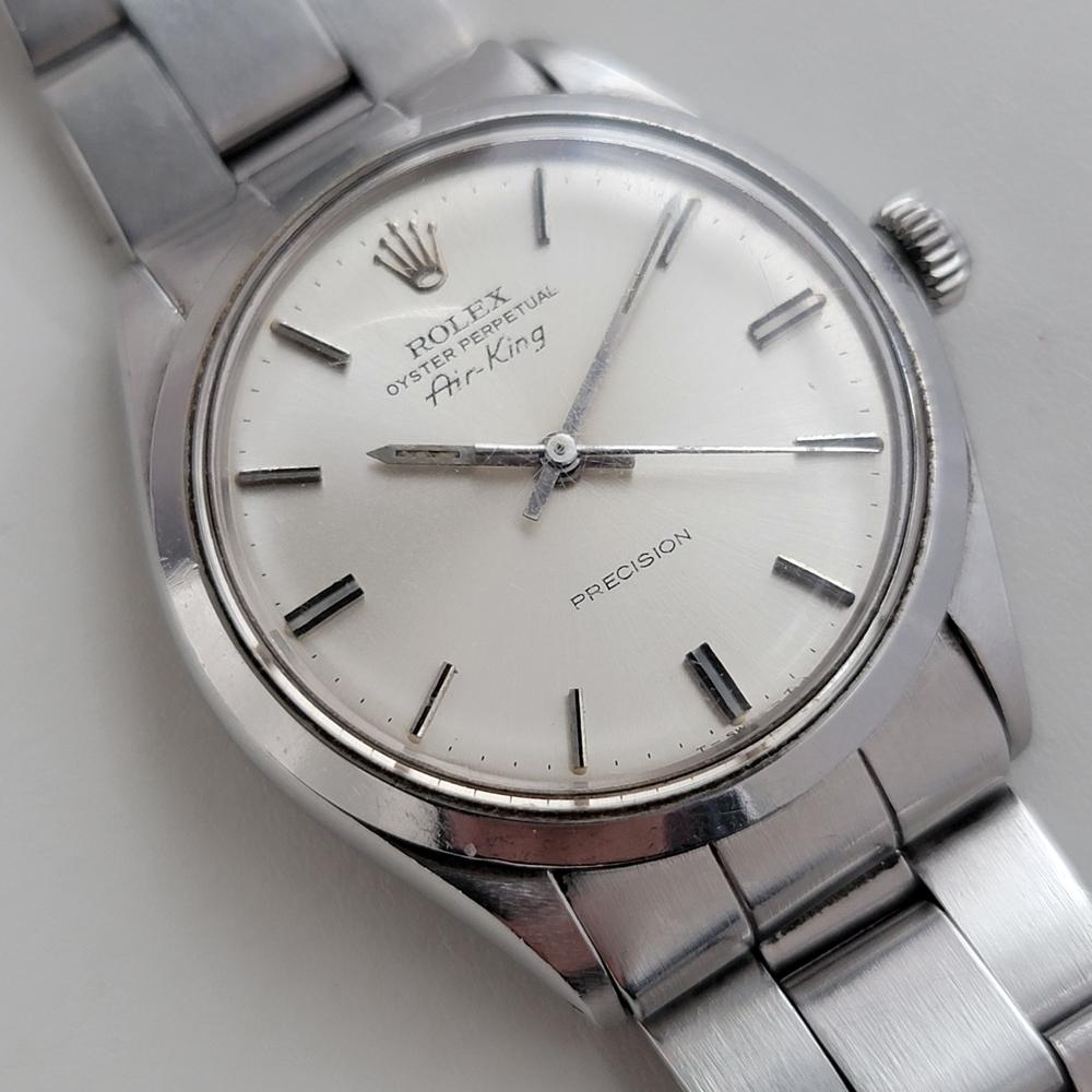 Mens Rolex Oyster Precision 5500 Air King 34m Automatic 1970s Vintage NA140 In Excellent Condition In Beverly Hills, CA