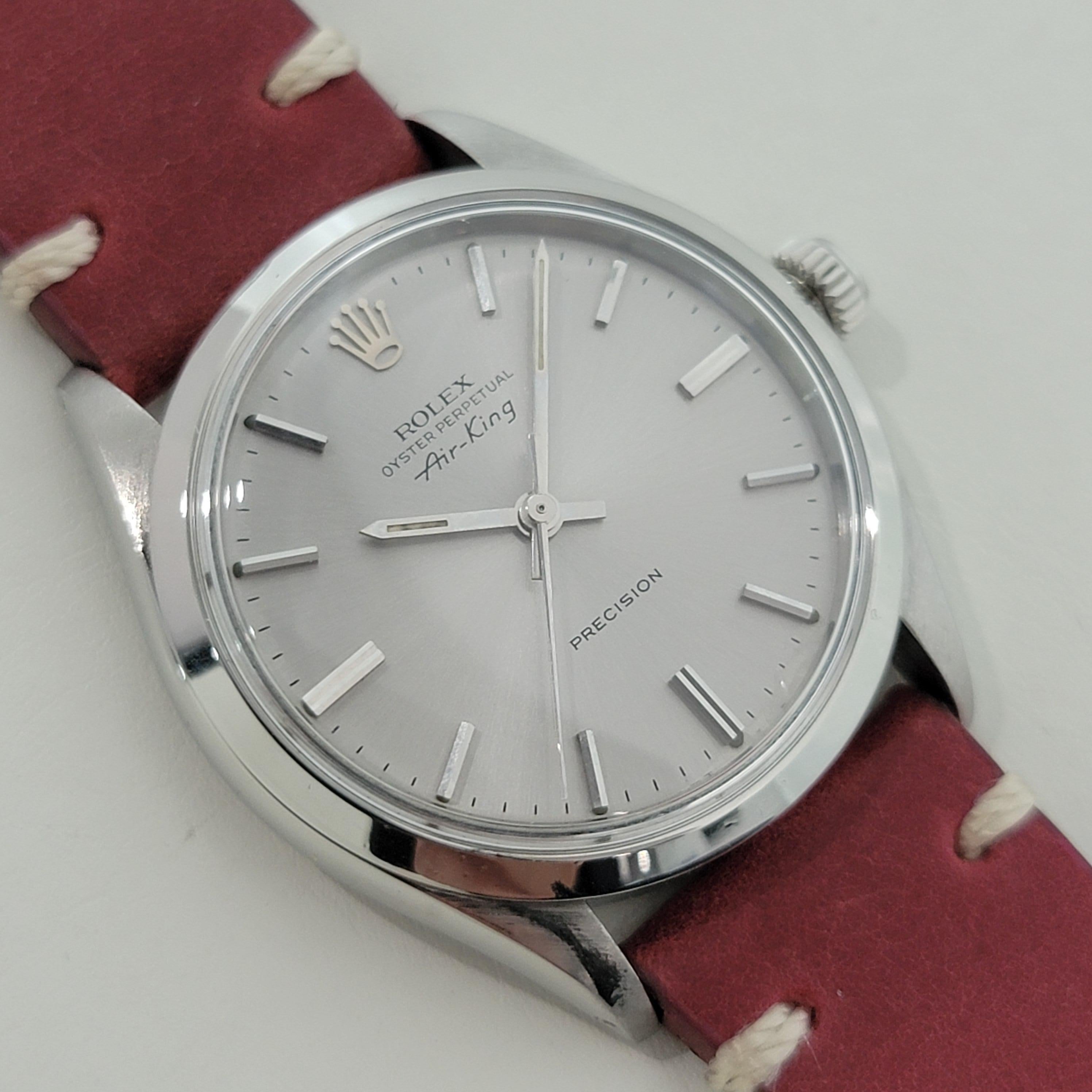 Rolex Oyster Precision 5500 Air King 34m Mens Automatic 1970s Vintage NA142R In Excellent Condition For Sale In Beverly Hills, CA
