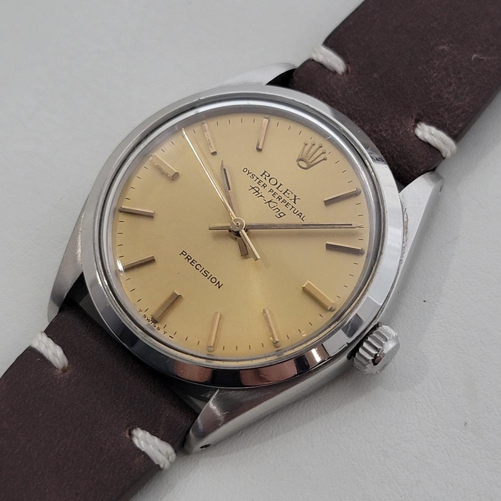 Mens Rolex Oyster Precision 5500 Air King 34m Automatic 1970s Vintage RA493B For Sale 3