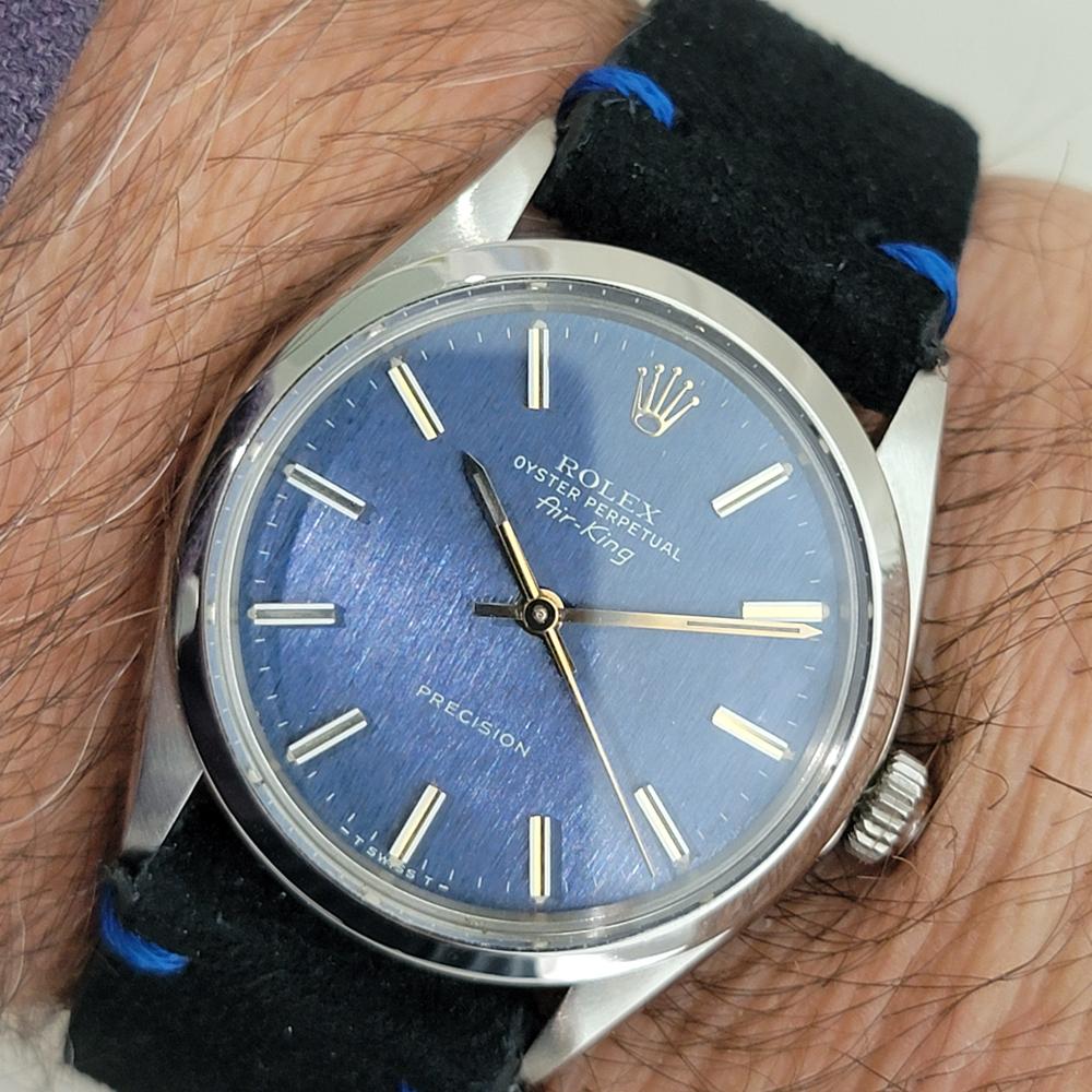 Mens Rolex Oyster Precision 5500 Air King 34m Automatic 1970s Vintage RA505B For Sale 9