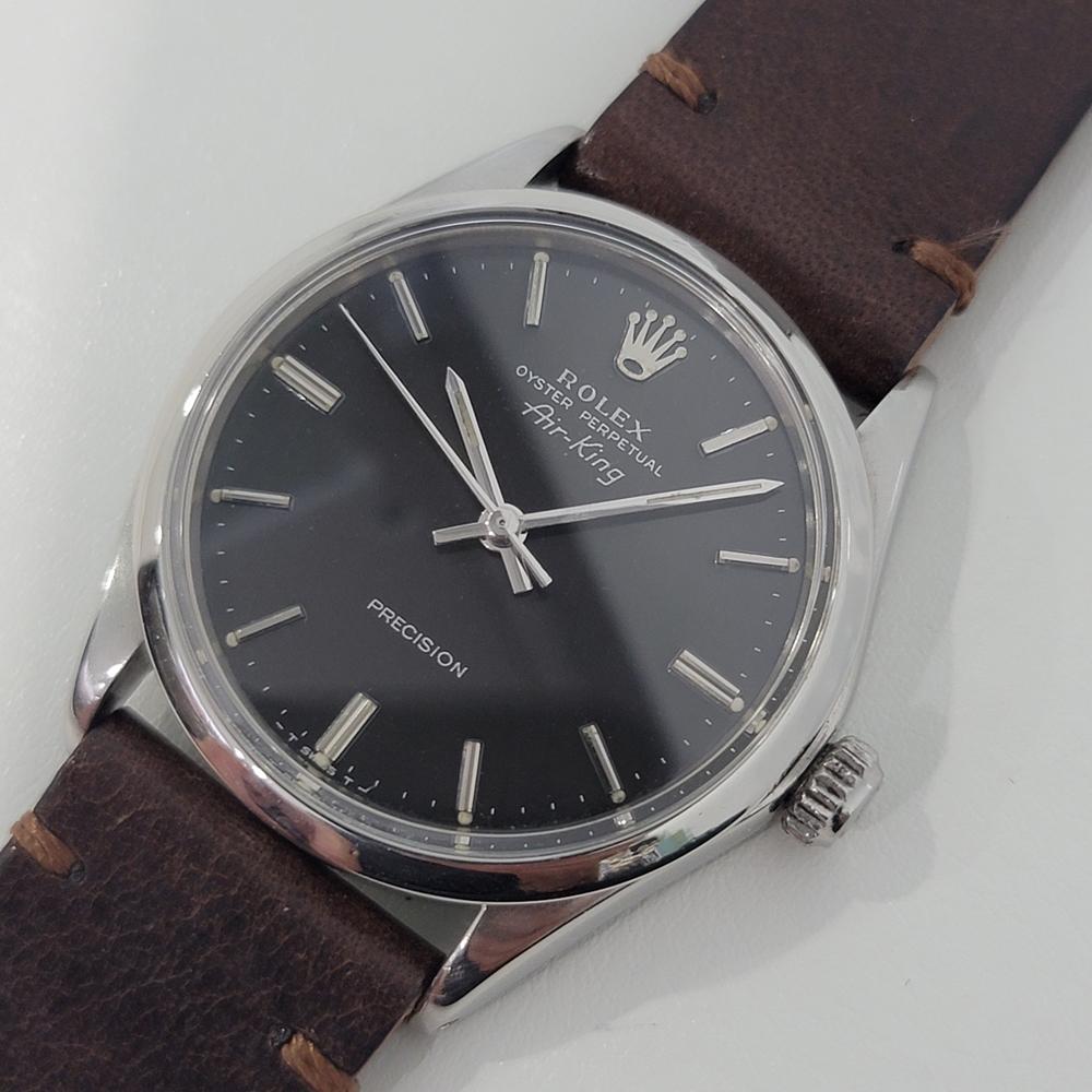 Mens Rolex Oyster Precision 5500 Air King Automatic 1960s Vintage RJC152B In Excellent Condition In Beverly Hills, CA