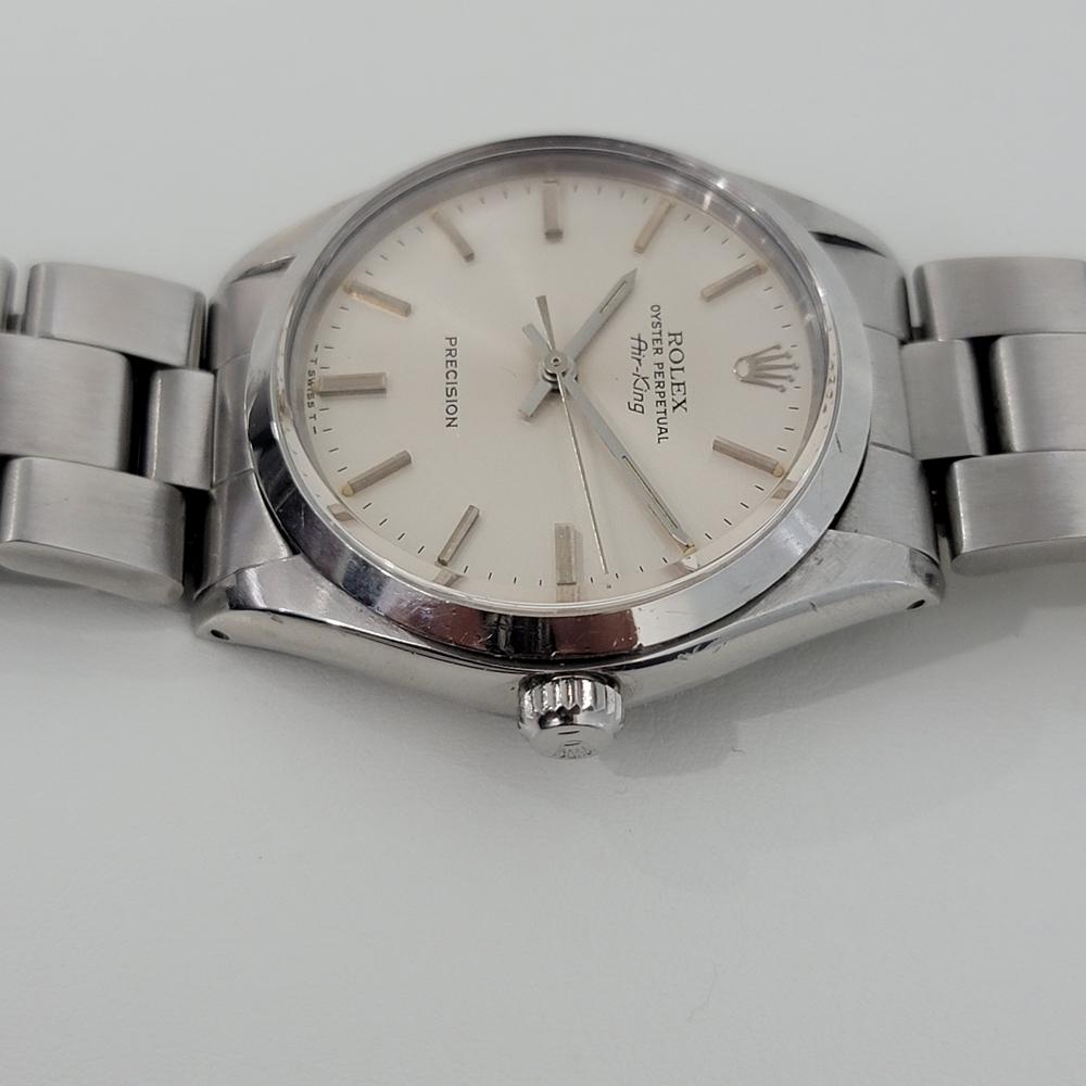 Mens Rolex Oyster Precision 5500 Air King Automatic, 1970s Vintage RJC190 In Excellent Condition In Beverly Hills, CA