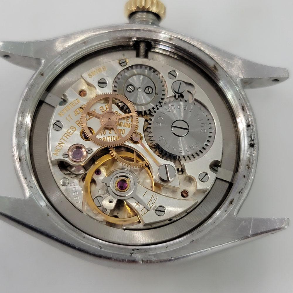 Herren Rolex Oyster Precision 6022 34mm 14k SS Handaufzug 1950er Jahre Vintage RA349 8