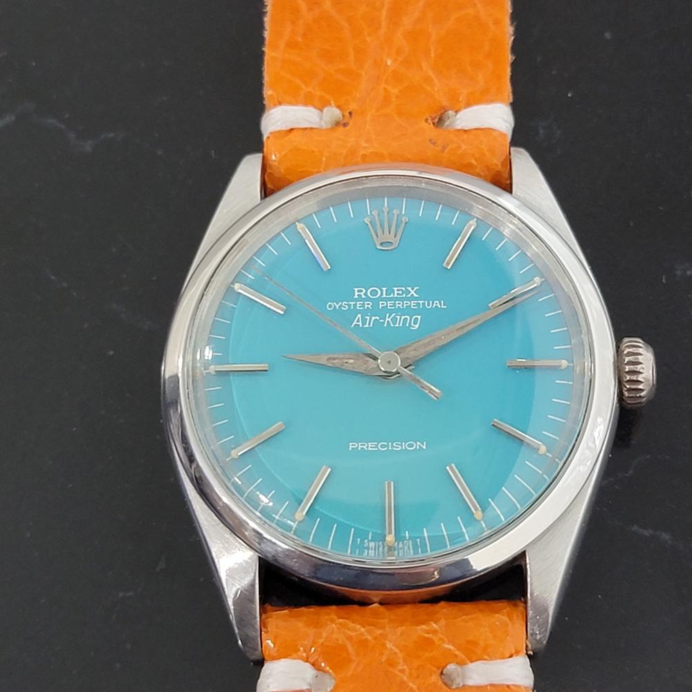 Mens Rolex Oyster Precision Air-King Ref 1005 Automatic 1960s Swiss RA173 In Excellent Condition In Beverly Hills, CA