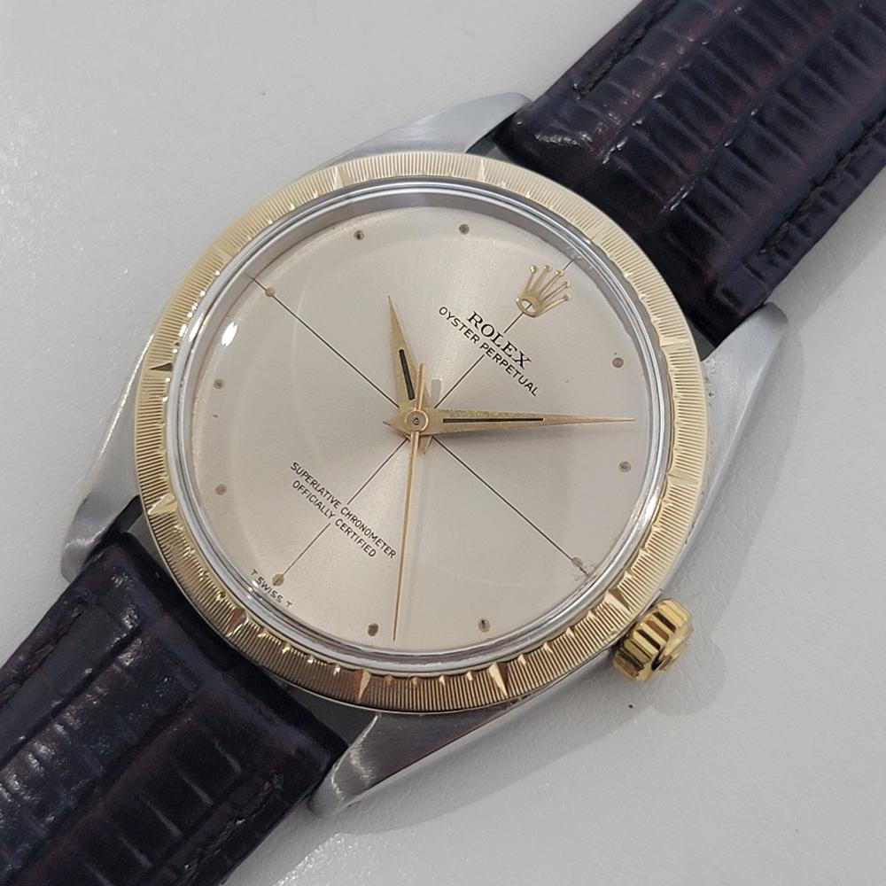 Men's Mens Rolex Oyster Perpetual Ref 1008 35mm 18k SS Automatic 1960s Vintage RA464