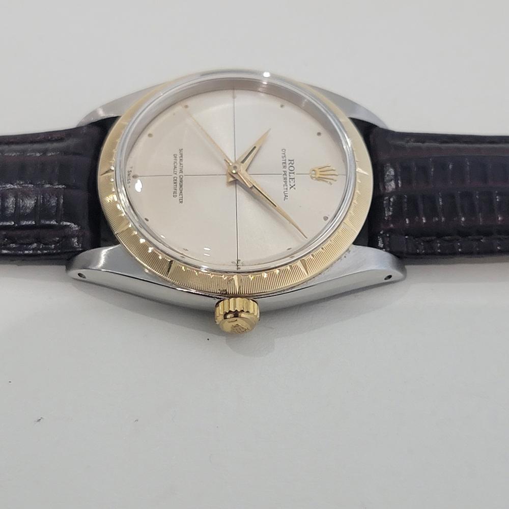 Mens Rolex Oyster Perpetual Ref 1008 35mm 18k SS Automatic 1960s Vintage RA464 1