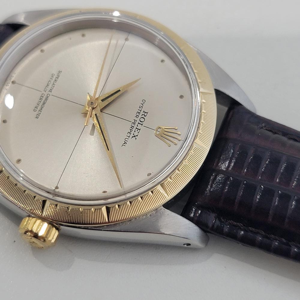 Mens Rolex Oyster Perpetual Ref 1008 35mm 18k SS Automatic 1960s Vintage RA464 2
