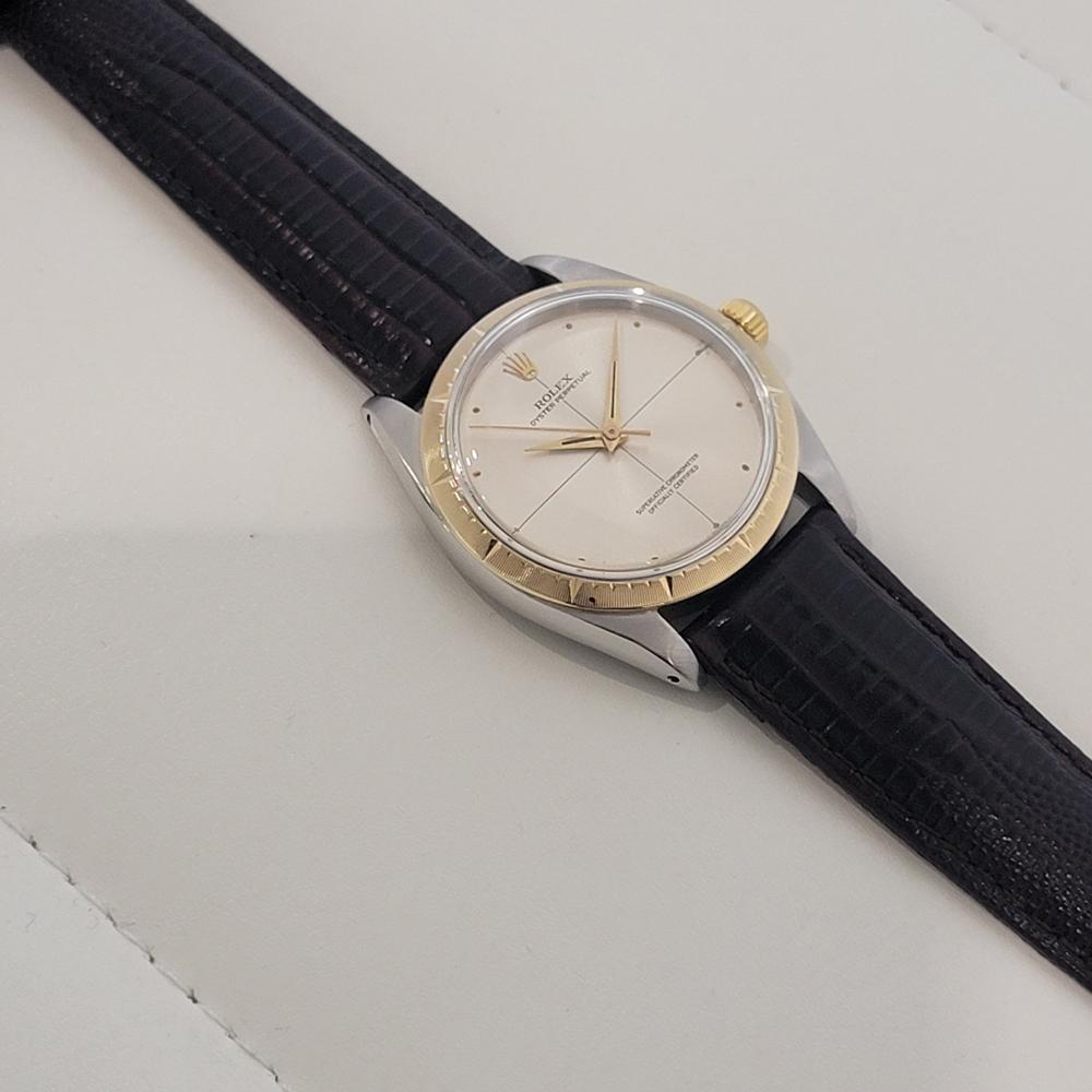 Mens Rolex Oyster Perpetual Ref 1008 35mm 18k SS Automatic 1960s Vintage RA464 3