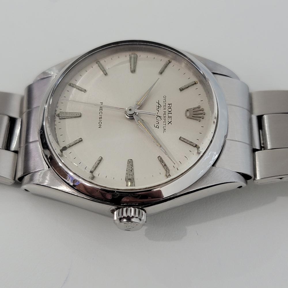 Mens Rolex Oyster Precision Ref 1002 Air King 34mm Automatic 1960s w Paper RA249 In Excellent Condition In Beverly Hills, CA
