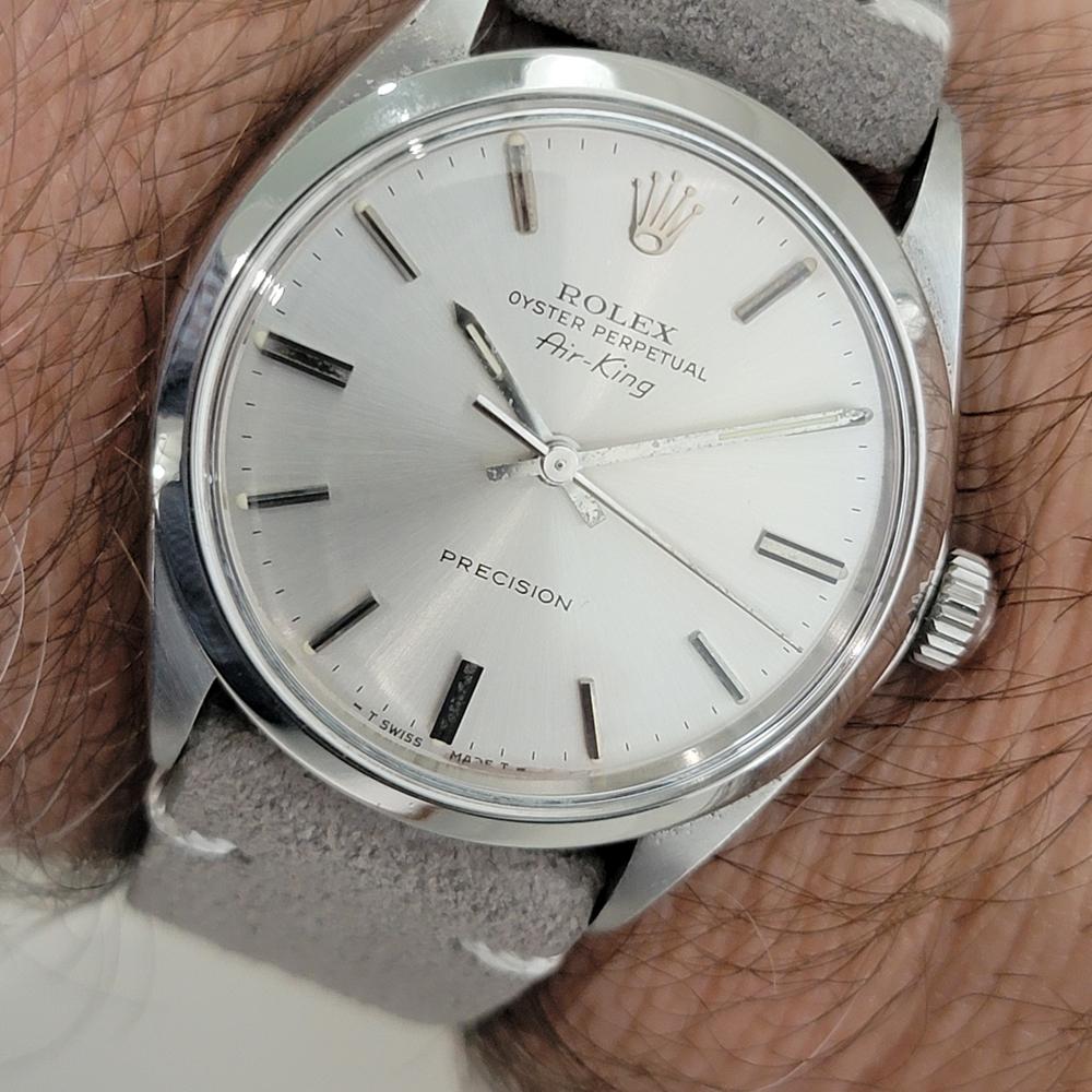 Mens Rolex Oyster Precision Ref 5500 Air King 34m Automatic 1970s Vintage RA477B For Sale 9