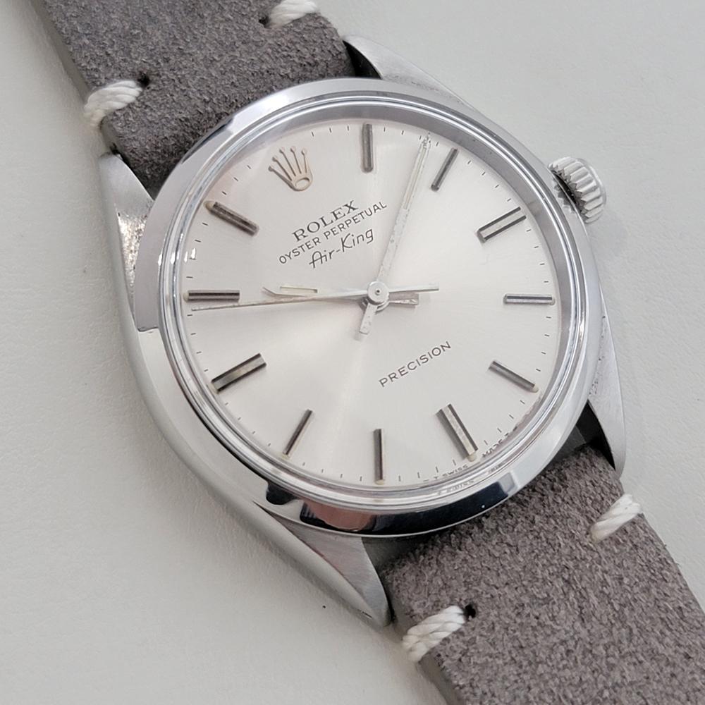 Mens Rolex Oyster Precision Ref 5500 Air King 34m Automatic 1970s Vintage RA477B In Excellent Condition For Sale In Beverly Hills, CA