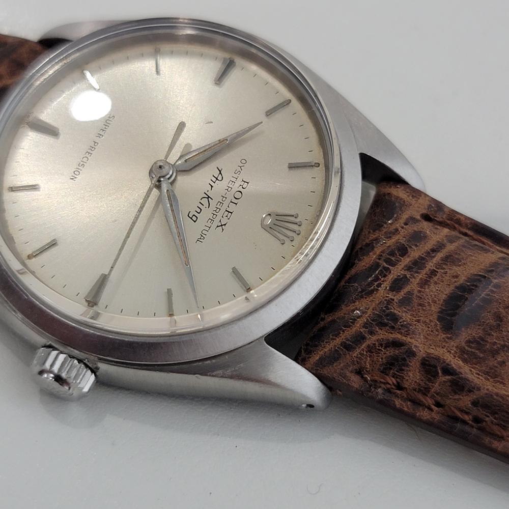 Mens Rolex Oyster Precision Ref 5500 Air King Automatic 1960s Swiss RA340 In Excellent Condition In Beverly Hills, CA