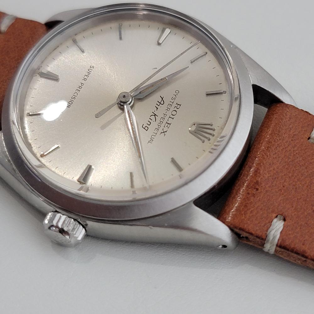 Mens Rolex Oyster Precision Ref 5500 Air King Automatic 1960s Swiss RA340T In Excellent Condition For Sale In Beverly Hills, CA