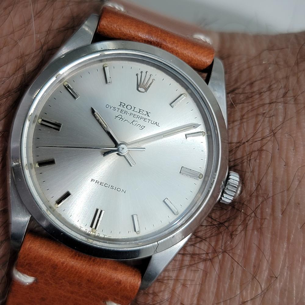 Mens Rolex Oyster Precision Ref 5500 Air King Automatic 1960s Swiss RJC191T For Sale 6