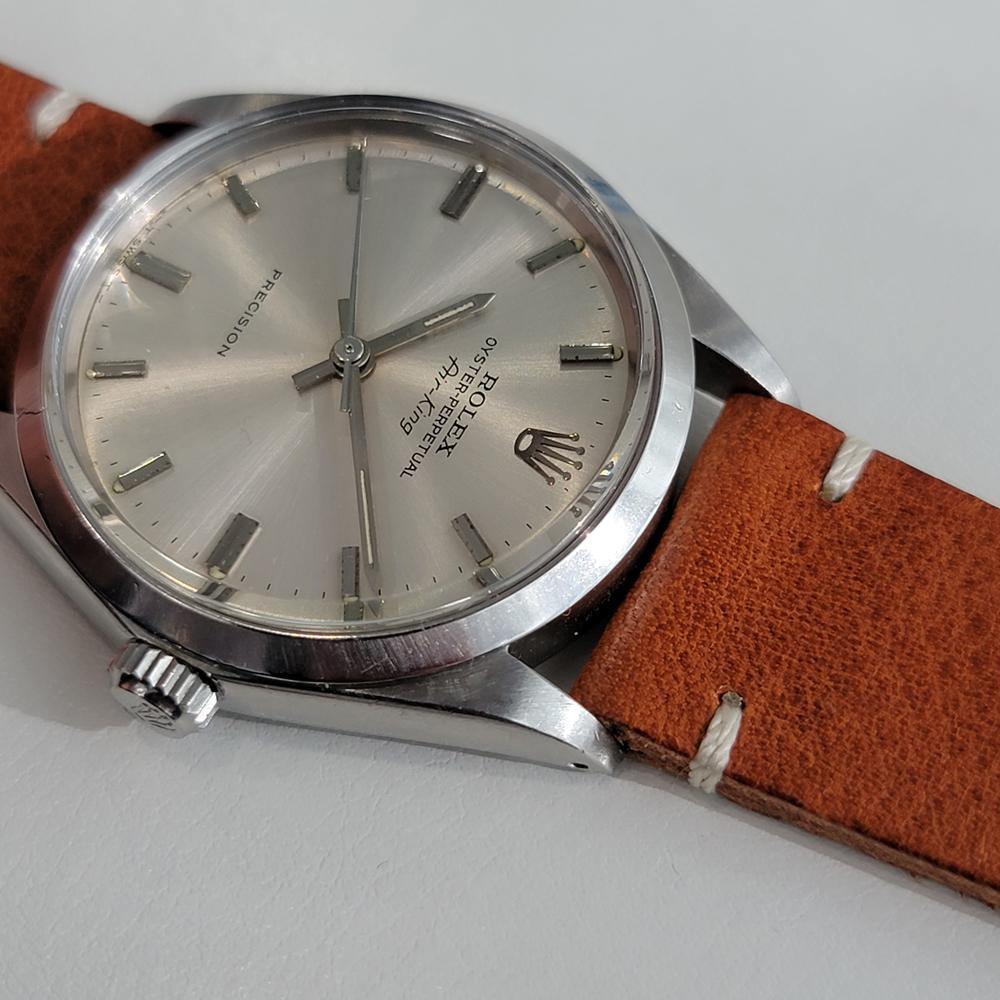 Mens Rolex Oyster Precision Ref 5500 Air King Automatic 1960s Swiss RJC191T In Excellent Condition For Sale In Beverly Hills, CA