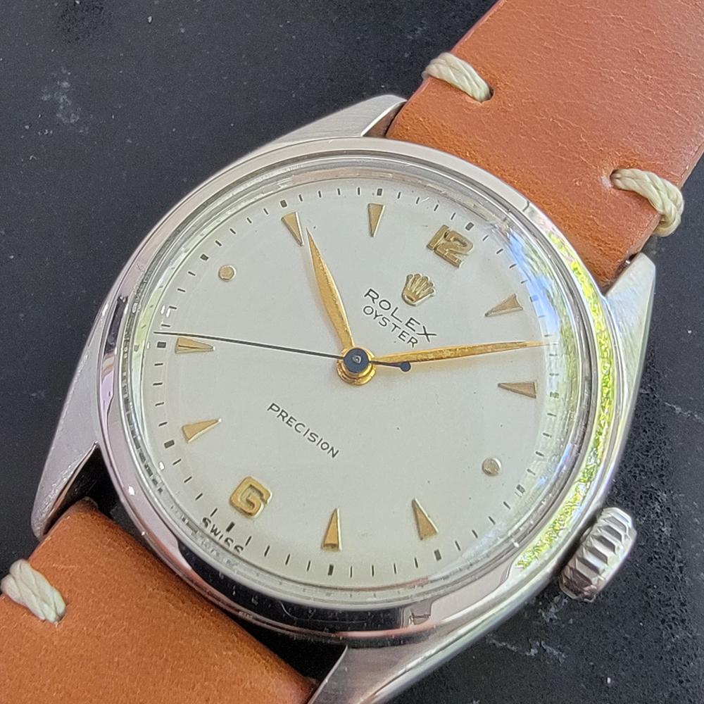 Herren Rolex Oyster Precision Ref 6022 Handgetrieben ca. 1950er Jahre Vintage MA211TAN 1