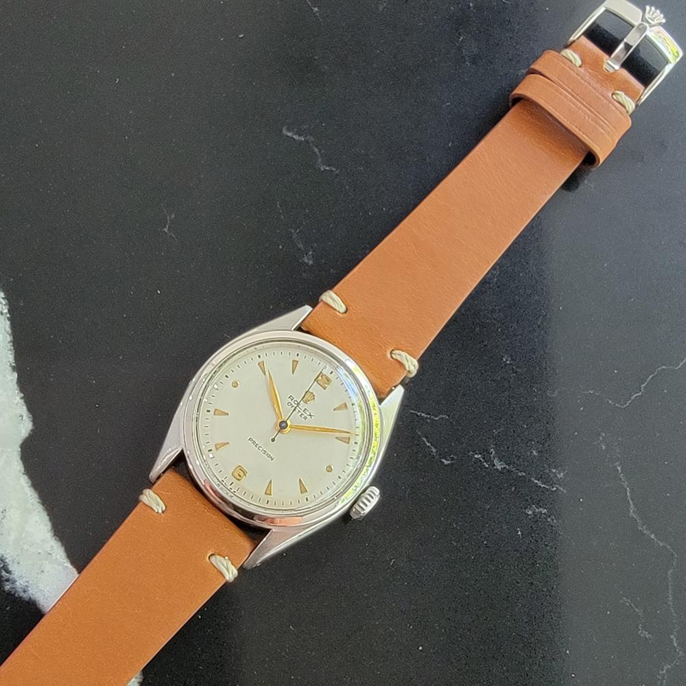 Herren Rolex Oyster Precision Ref 6022 Handgetrieben ca. 1950er Jahre Vintage MA211TAN 2