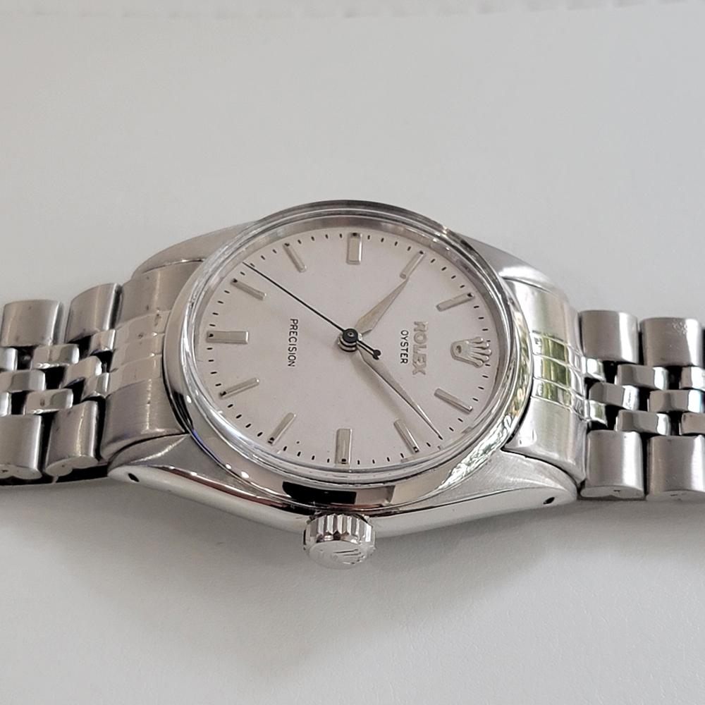 Mens Rolex Oyster Precision Ref 6422 Hand-Wind c1950s Swiss Vintage RA12 In Excellent Condition In Beverly Hills, CA
