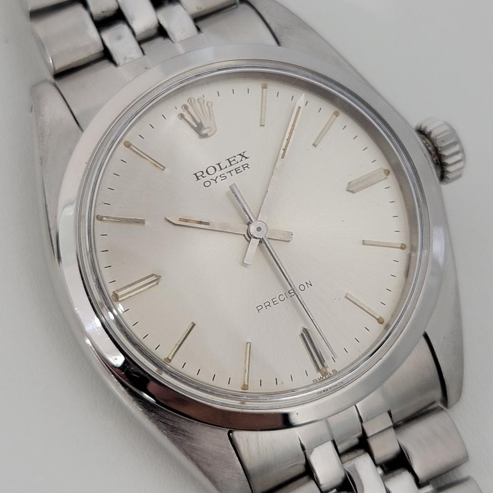 Rolex Oyster Precision Ref 6426 Handgeflügelt 1960er Jahre Schweizer Vintage RA156 im Zustand „Hervorragend“ in Beverly Hills, CA