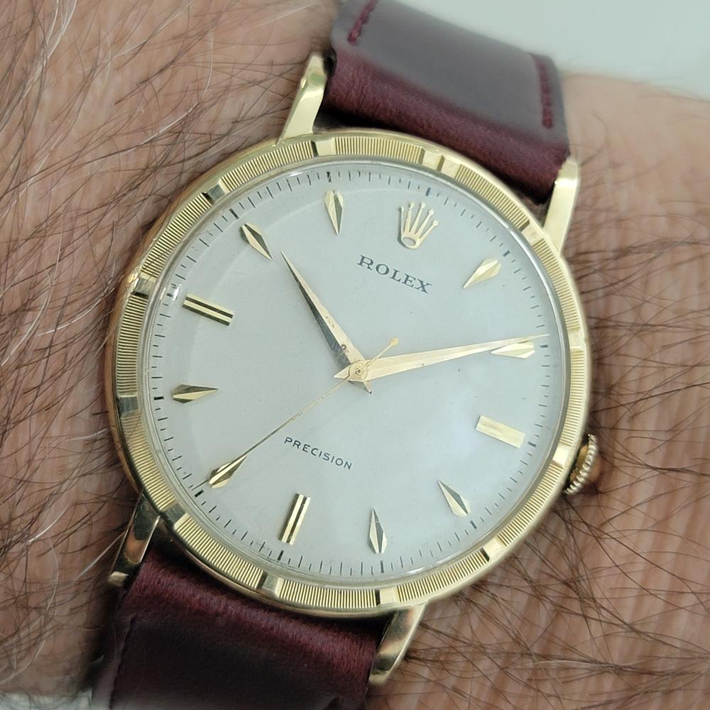 Mens Rolex Oyster Precision Ref 8952 14k Solid Gold 35mm Manual Wind 1950s RA529 10